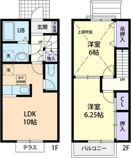 クレール新治 Aの間取り