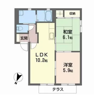 レジデンス21 D【1階】の間取り