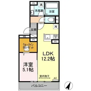 WITH PET紺屋【1階】の間取り