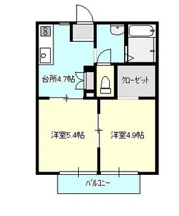 シャーメゾン ケヤ【2階】の間取り