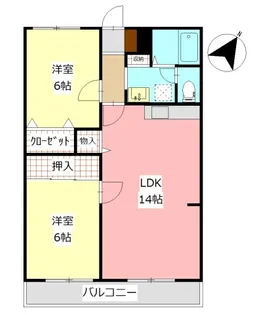 サンライズマンション【2階】の間取り