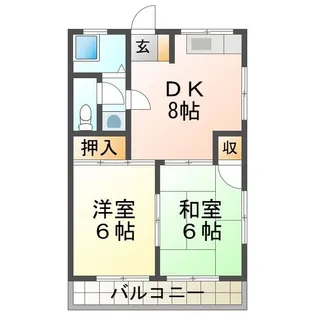 明治コーポ【2階】の間取り