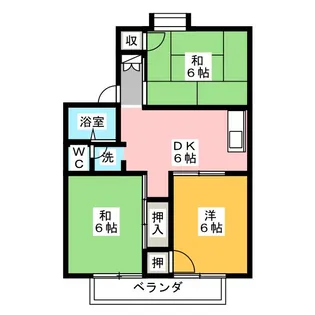 パークハイツ【1階】の間取り
