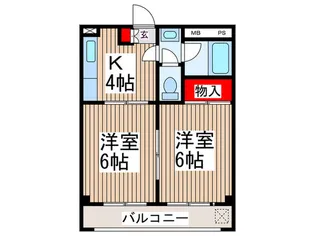 ボヌール明花【3階】の間取り