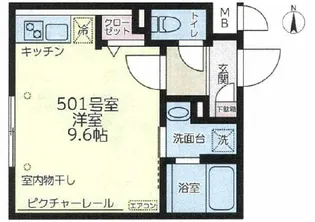 ココキューブ日暮里公園【5階】の間取り