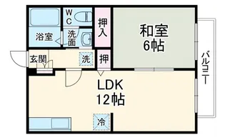 PEARサンビレッジ北中沢A【1階】の間取り