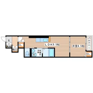 フェリーズ南仙台【1階】の間取り