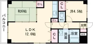 オレンジコート高松【8階】の間取り