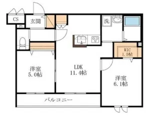 第Vマルカワ【2階】の間取り