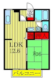 ユーサンパレスC【2階】の間取り