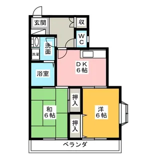 サンハウス【2階】の間取り