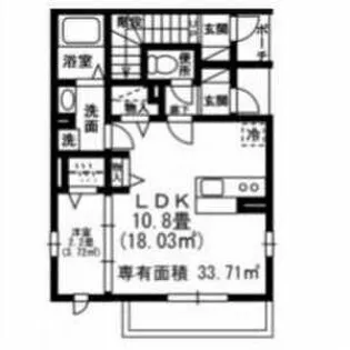 セフィーロ山王【1階】の間取り