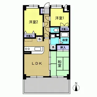 コンフォール赤坂【1階】の間取り