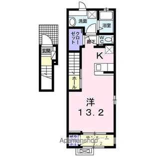 エバーグリーン若林【2階】の間取り