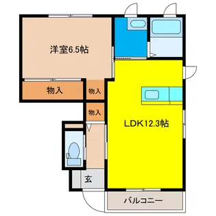 シャーメゾン プラム【1階】の間取り