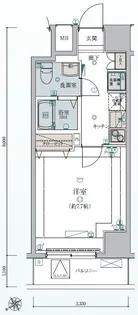 リヴシティ大森町【4階】の間取り
