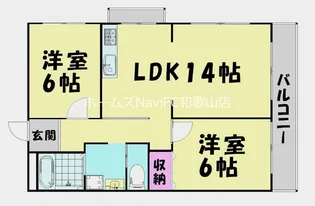 センチュリーハイツ和歌浦【3階】の間取り
