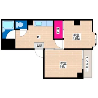 オーシャン平野【2階】の間取り