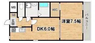 ジュネス姫里II【1階】の間取り