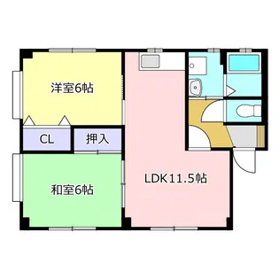 フラワーガーデンハイツ【3階】の間取り