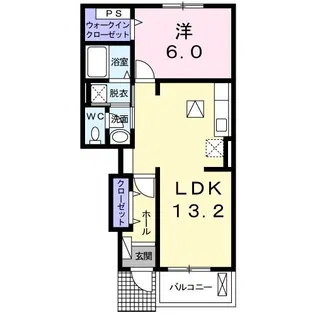 リーブル プラースII【1階】の間取り