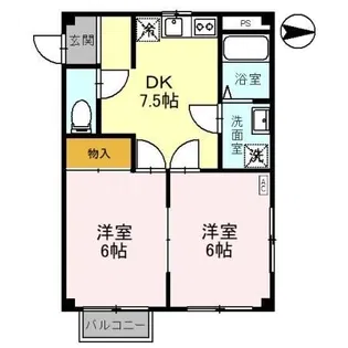 カーサケンポ A【1階】の間取り