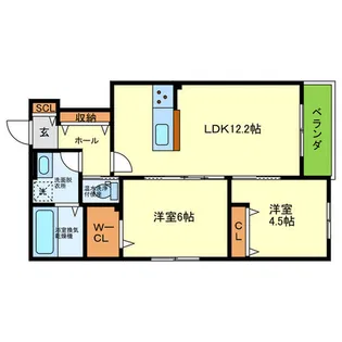 Ms Ring Grande春日出中【1階】の間取り