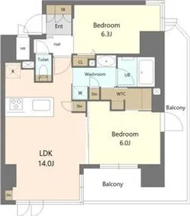 S-RESIDENCE徳川altano(アルターノ)【5階】の間取り