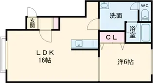 ラムーナ北浜【2階】の間取り