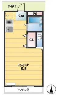国立サンハイツ【3階】の間取り