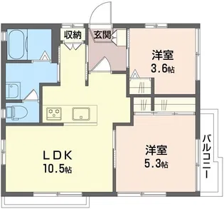 ドエル柴崎A【2階】の間取り