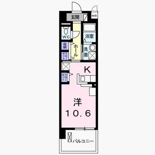 エテルノ りんくう【1階】の間取り