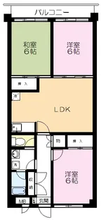ヴェルディ生田【3階】の間取り