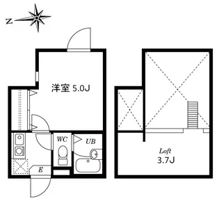 クリエート江北【3階】の間取り