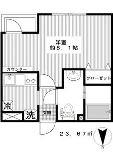 東京都大田区大森西2【マンション】の間取り