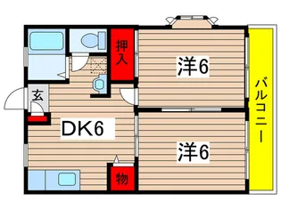 エヴァーグリーン【2階】の間取り