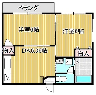 第3カナヤハイツ【1階】の間取り