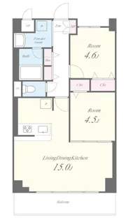 グランコタンズ【7階】の間取り