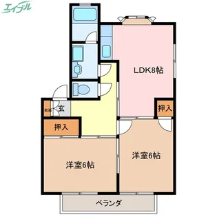 ロイヤルコーポ【2階】の間取り