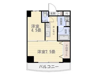 ヨーロピア荒田【7階】の間取り
