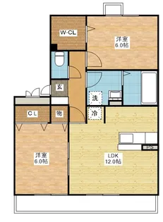 長崎県西彼杵郡長与町嬉里郷【アパート】の間取り