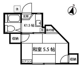 サンハイツ/国士舘【2階】の間取り