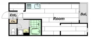 広島県広島市中区江波二本松2【アパート】の間取り