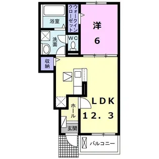 ベルファミーユD【1階】の間取り