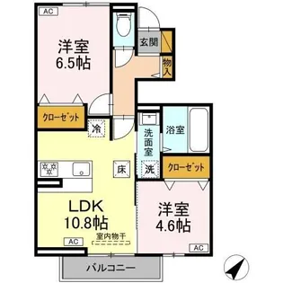 フォレストウッド B棟【1階】の間取り