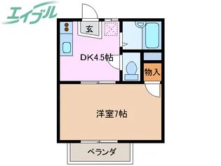 アーバンフラッツ【2階】の間取り