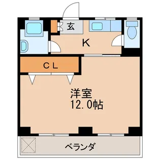 1Kの間取り画像