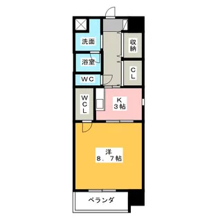 フェリス・本陣【3階】の間取り