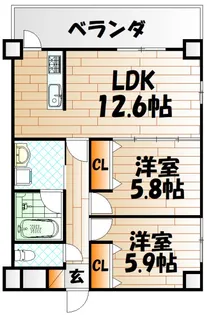 Amazing Heart(アメージングハート)【2階】の間取り