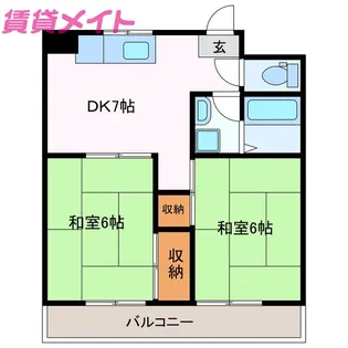 ワシントンコーポラス【2階】の間取り